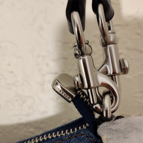 Coach Ashton denim crossbody bag Indigo Silver CAK44 - Picture 5 of 15